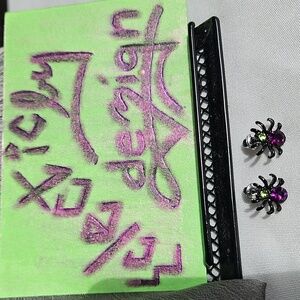 Halloween 365 Dual Jeweled Spider Stud Earrings